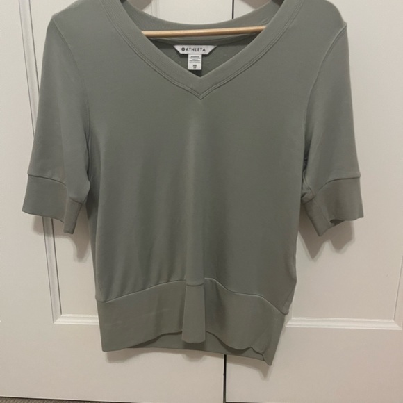 XS, fern green, Athleta short sleeve sweater - Picture 2 of 4